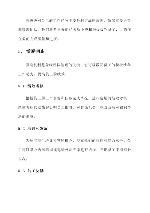 分级梯队管理方案