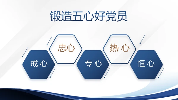 蓝色大气微党课党支部学习教育动态PPT