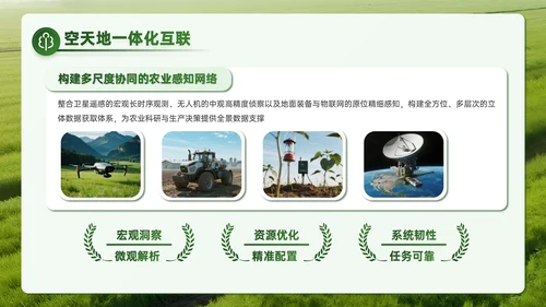 绿色商务风智慧聚农机赋能科研创新之路PPT