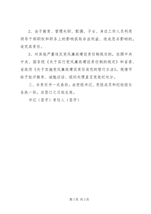 最新党风廉洁责任书[市质监局党风廉政建设责任书].docx