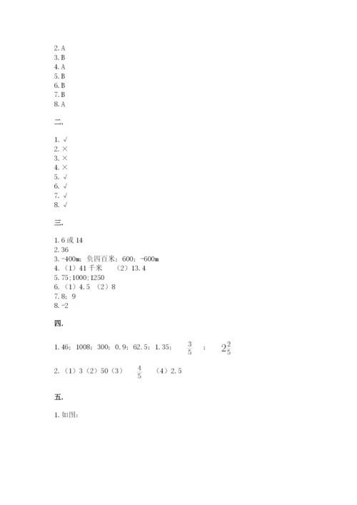 浙教版数学小升初模拟试卷及答案【网校专用】.docx