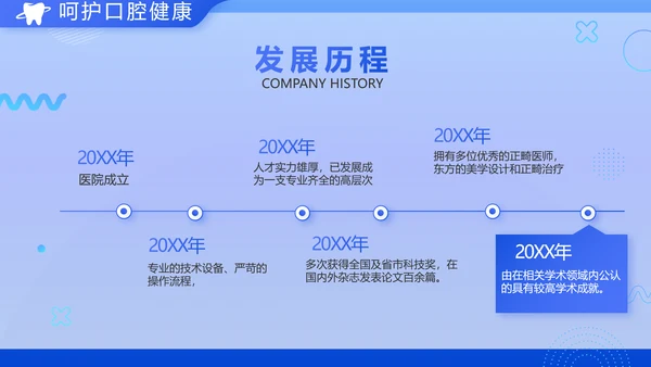 蓝色医疗幼儿园牙科口腔宣传动态PPT模板