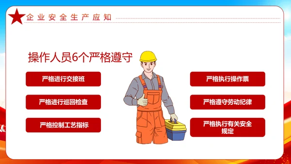 大气全国安全生产月安全知识教育宣传PPT