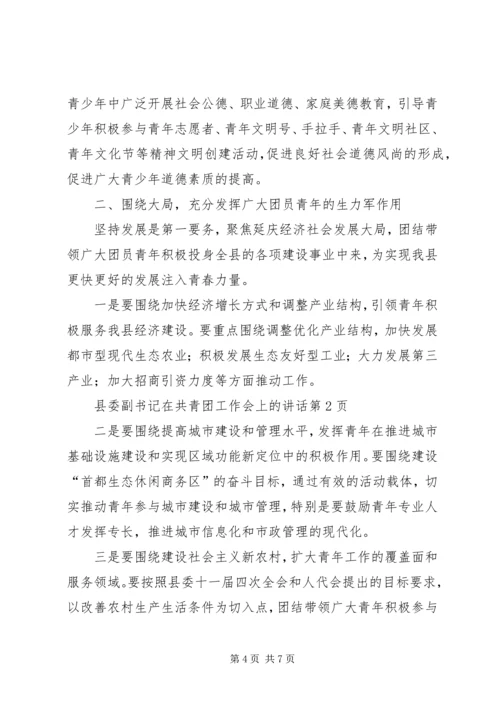 县委副书记在共青团工作会上的讲话.docx