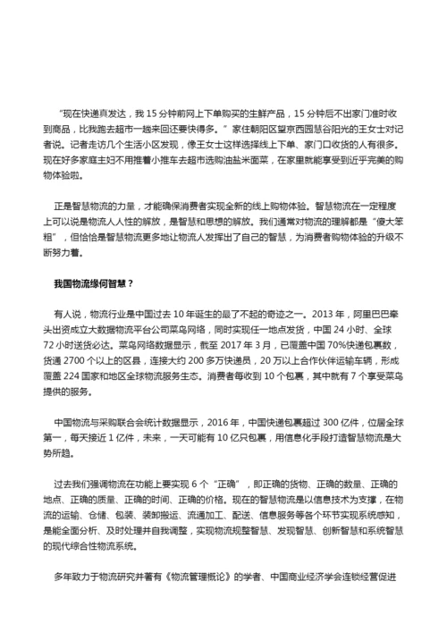 智慧物流以信息技术提升消费体验.docx