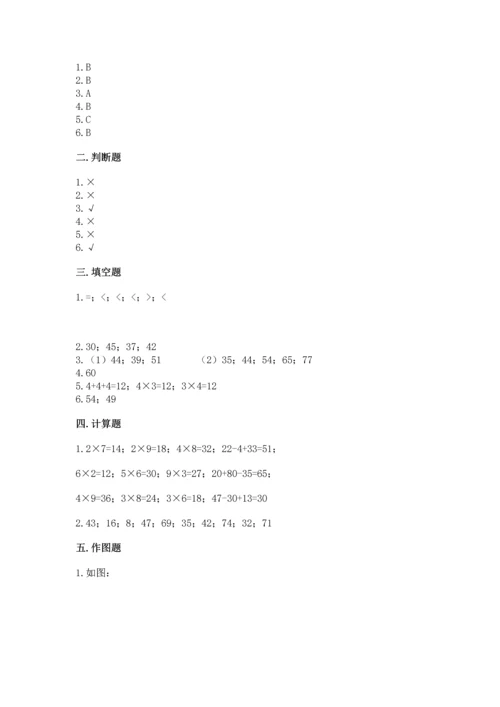 人教版二年级上册数学期末测试卷含完整答案（夺冠）.docx