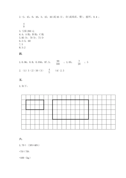 山西省【小升初】2023年小升初数学试卷附精品答案.docx