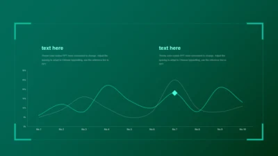 绿色商务PPT折线图