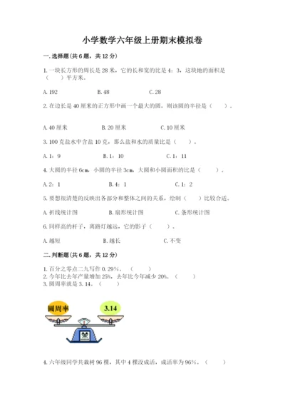 小学数学六年级上册期末模拟卷（易错题）word版.docx