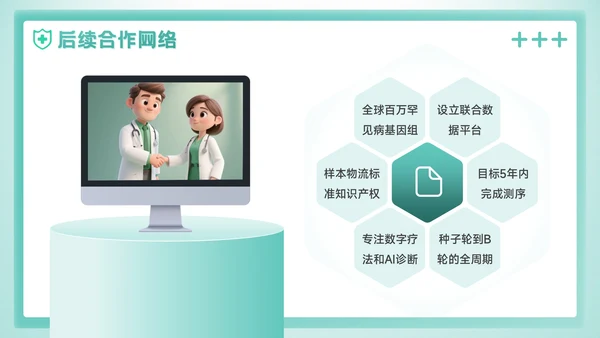 绿色3D风预防即治疗：医疗健康学术会议报告PPT模板