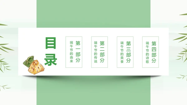 素雅国风传统节日端午节文化常识PPT课件