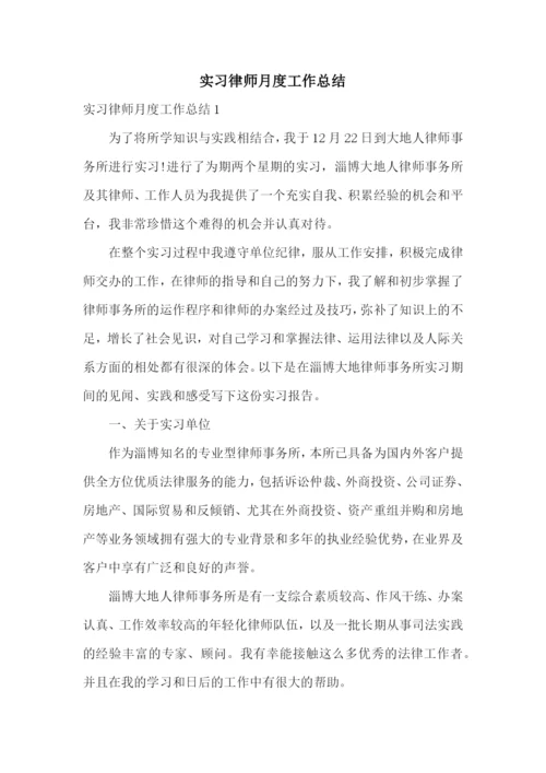 实习律师月度工作总结.docx