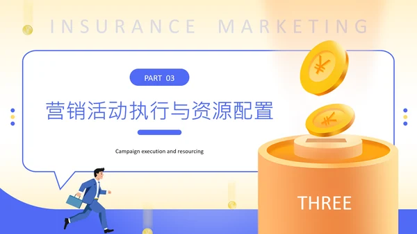 黄色扁平风保险行业年度营销策略PPT