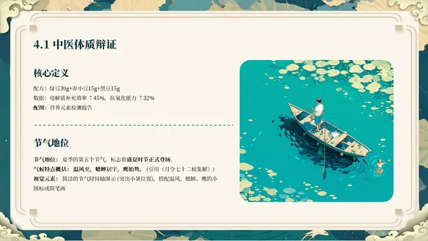 绿色插画风走进小暑ppt模板