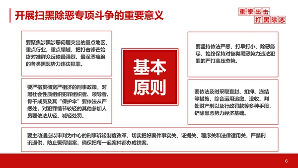 重拳出击打黑除恶教学汇报PPT课件