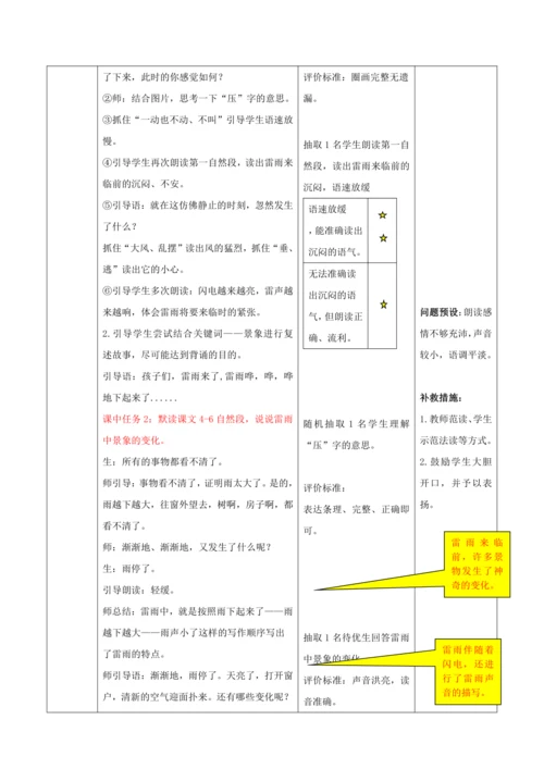 【大单元】16《雷雨》第一课时 教学设计
