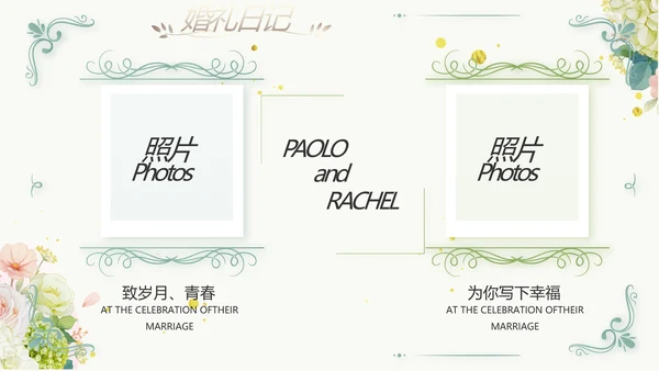 婚礼舞台开场片头相册婚礼纪念册PPT