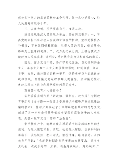 观看警示教育片的心得体会5篇.docx