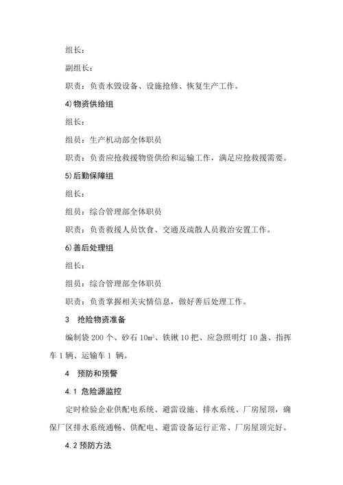 公司防洪防汛应急专题预案.docx