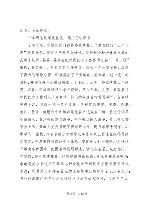 全县移民扶贫视察报告.docx