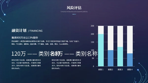 简约科技风线条互联网商业计划书产品介绍产品发布ppt模板