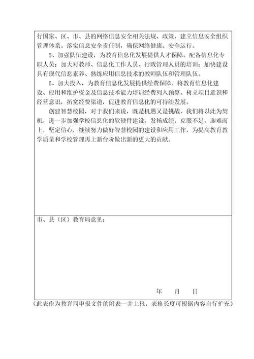 西吉县第一小学宁夏“互联网教育中小学智慧校园应用示范学校申请表