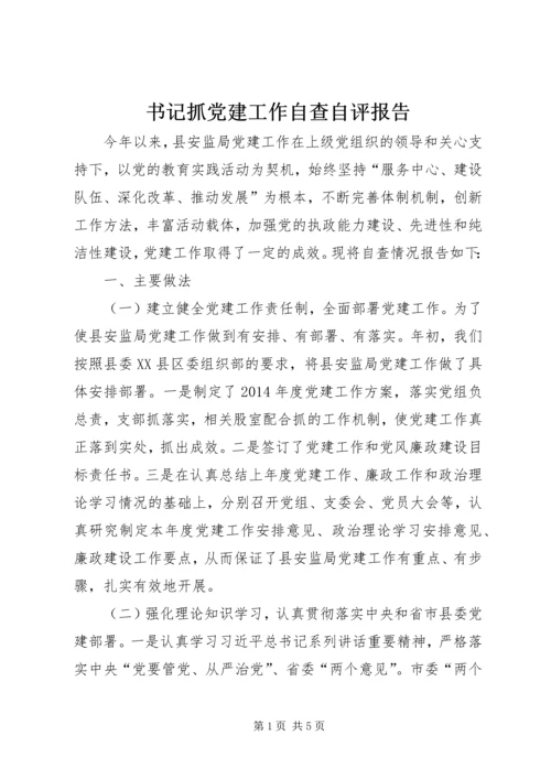 书记抓党建工作自查自评报告.docx