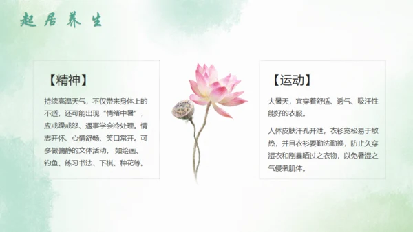 大暑节气中国风水墨荷花背景通用PPT模板