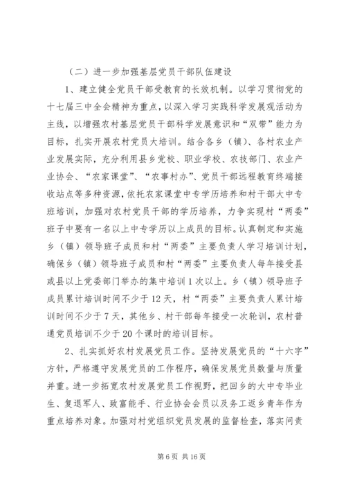 关于加强新时期农村基层组织建设意见.docx