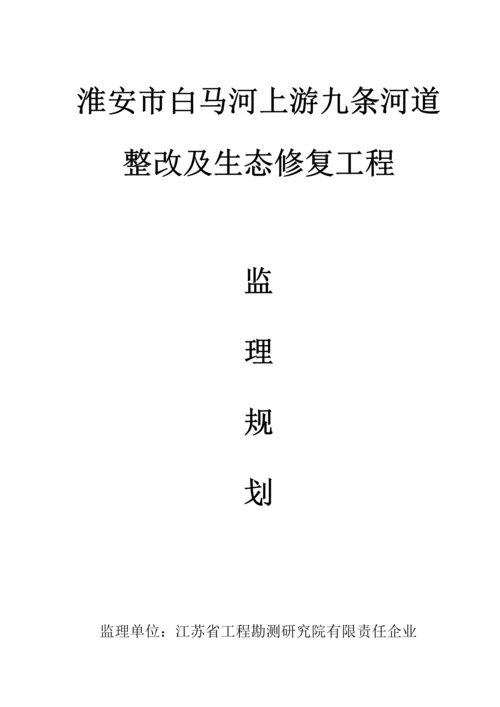 河道整治及生态修复综合重点工程监理综合规划.docx