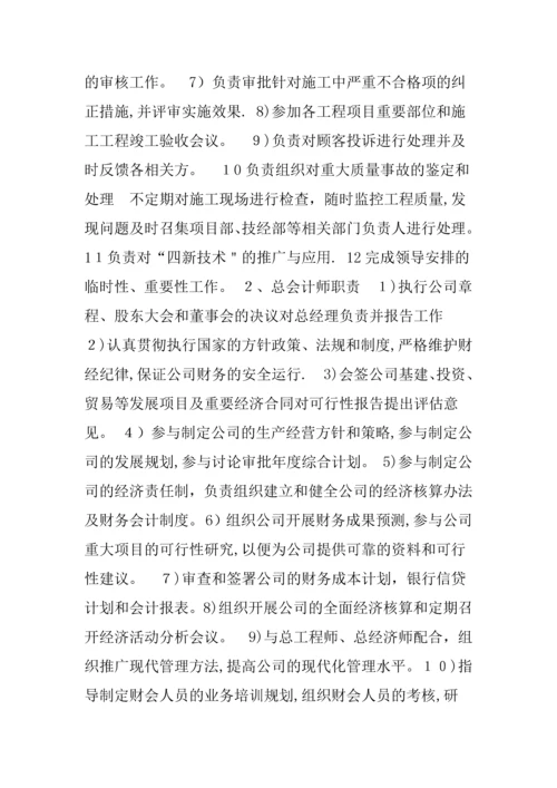 城投公司规章制度实用大全第二篇-公司组织结构及职责.docx