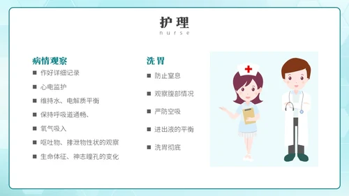 简约风急救中毒知识培训PPT模板护理