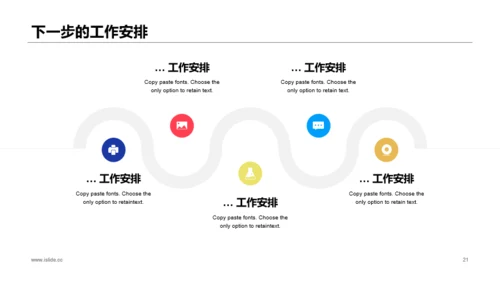 蓝色商务公司年度预算及经营分析工作总结PPT模板