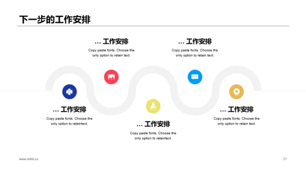 蓝色商务公司年度预算及经营分析工作总结PPT模板