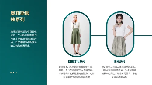 简约商务风奢华绿金色服装手册