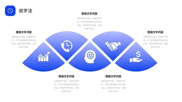 蓝色形状实拍商务风教师说课教学课件PPT