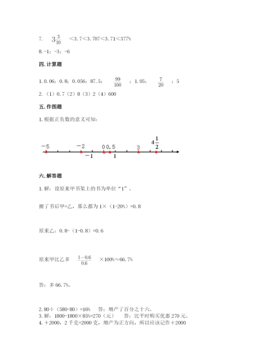 冀教版小学六年级下册数学期末检测试题及答案【新】.docx