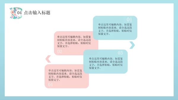 绿色文艺花卉总结汇报PPT模板