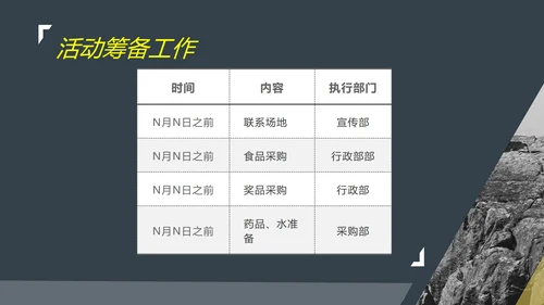 黑色简约风行政公司团建登山户外活动策划方案PPT模板