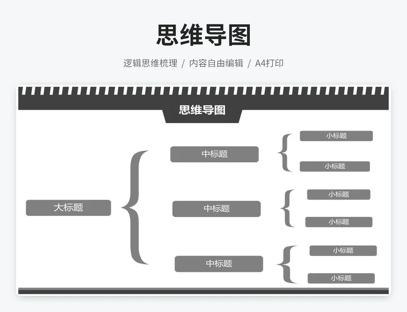 通用三级标题思维导图