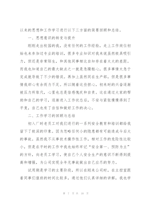 转正工作总结报告范文.docx