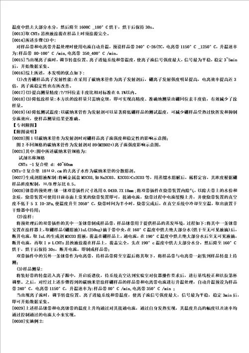 一种以碳纳米管作为离子发射剂的硼同位素丰度测量方法