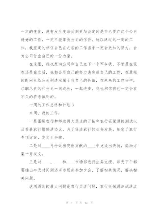 一周的工作总结和计划5篇.docx