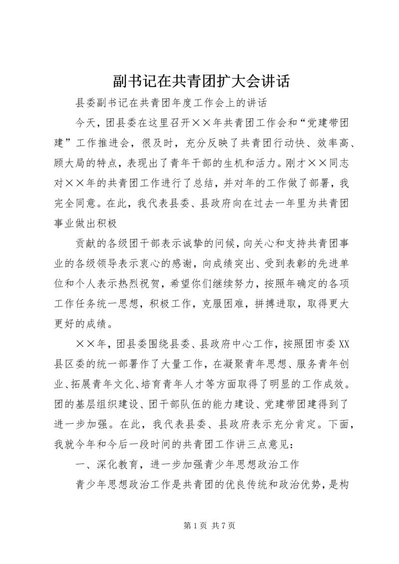 副书记在共青团扩大会讲话 (4).docx