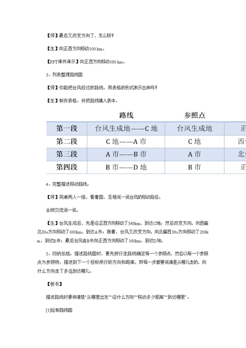 描述并绘制路线图-教学设计-教案