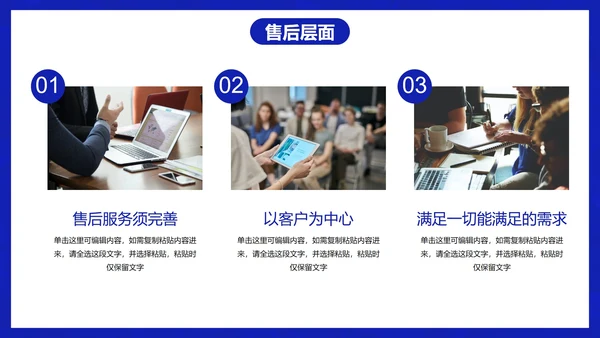 科技蓝色极简业务工作整改报告PPT模板