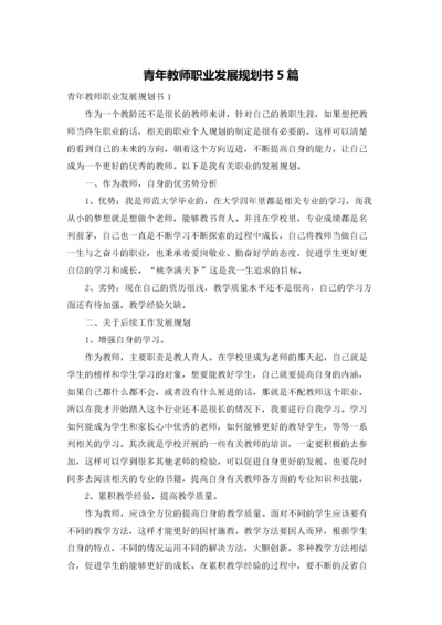 青年教师职业发展规划书5篇.docx