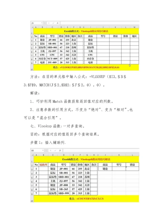 Vlookup函数的7个经典应用技巧