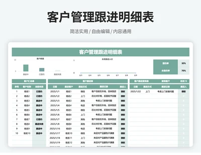 客户跟进登记表
