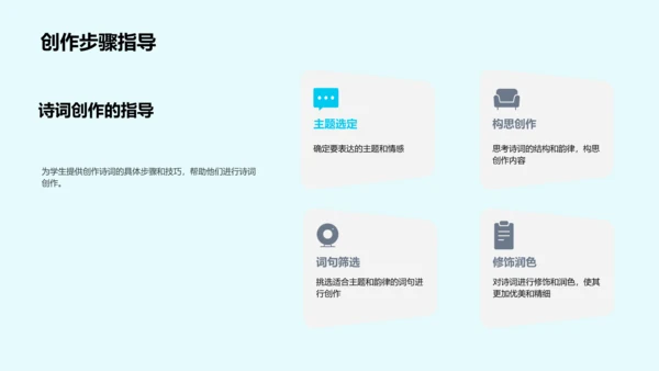 诗词教学讲座PPT模板